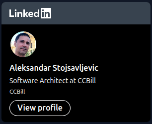 Aleksandar Stojsavljevic on LinkedIn